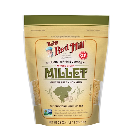 Bobs Red Mill Natural Foods Bob's Red Mill Whole Grain Millet 28 oz. Resealable Pouches, PK4 1295S284